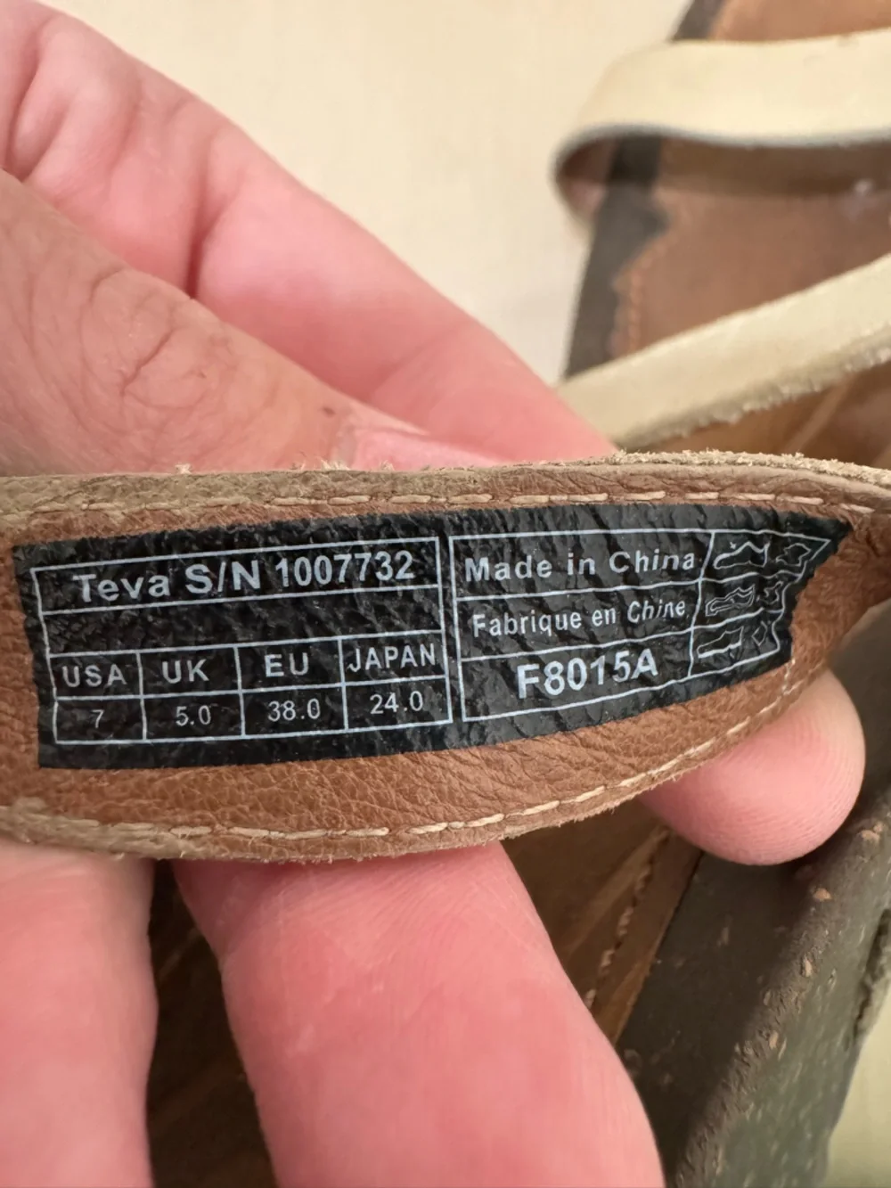 Teva Cabrillo Strap Wedge Sandal Women's 7 Brown Tan 1007732 Outdoor Athleisure - Picture 12 of 13